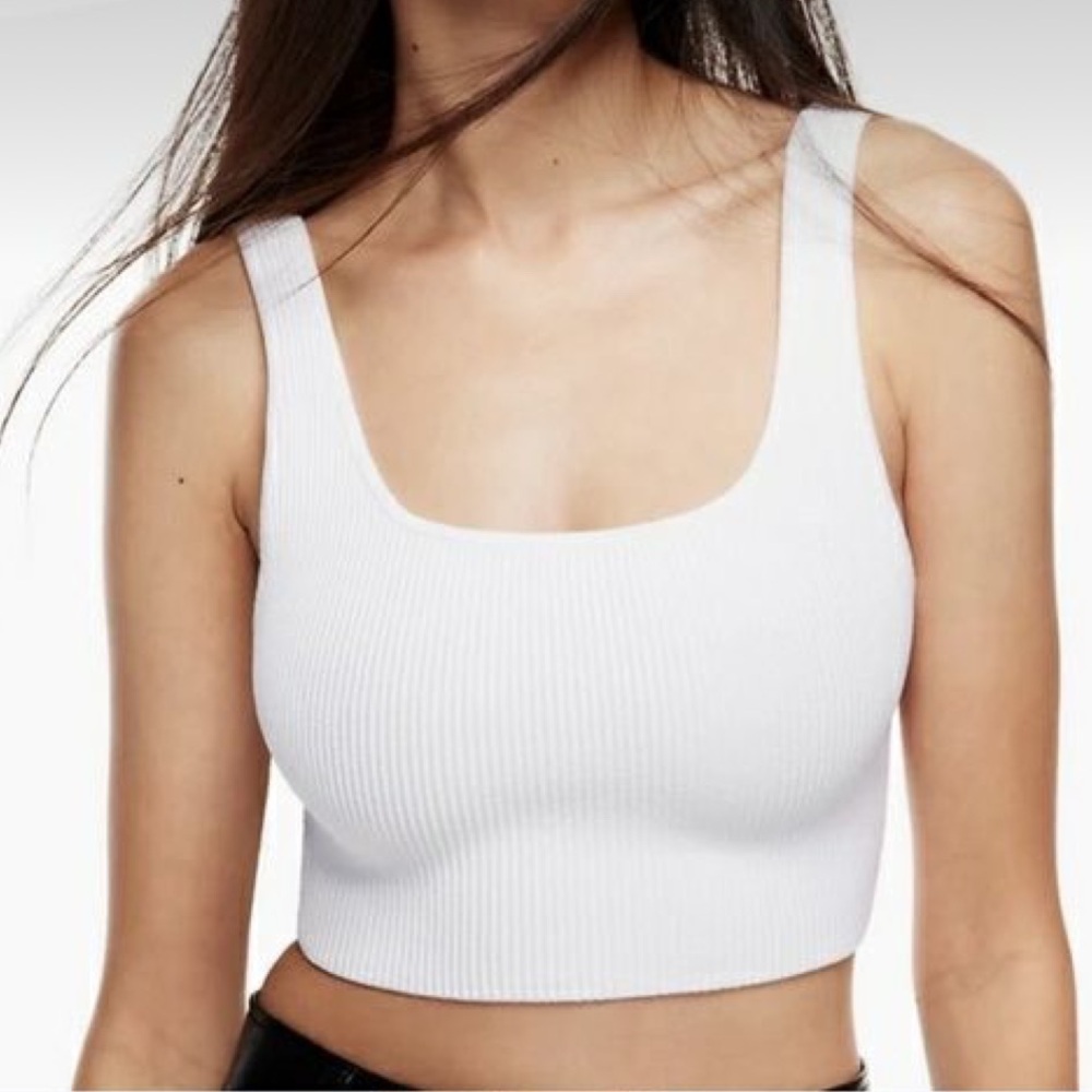 Aritzia sculpt square neck cropped tank Babaton